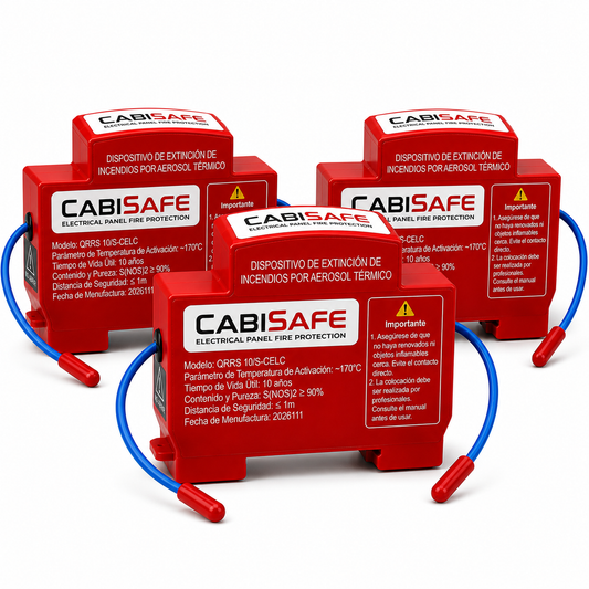 CabiSafe® | Mini extintor automático para cuadros eléctricos - PACK 3 UNIDADES
