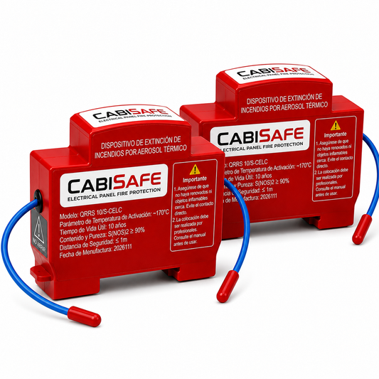CabiSafe® | Mini extintor automático para cuadros eléctricos - PACK 2 UNIDADES